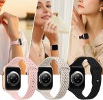 HOTLOVE Silicone Slim Bands Compatible with Apple Watch Band 38mm 40mm 41mm 42mm 44mm 45mm 49mm, Slim Thin Narrow Sport Strap Breathable Wristbands for iWatch Ultra Series SE 8 7 6 5 4 3 2 Women Men - Image 4